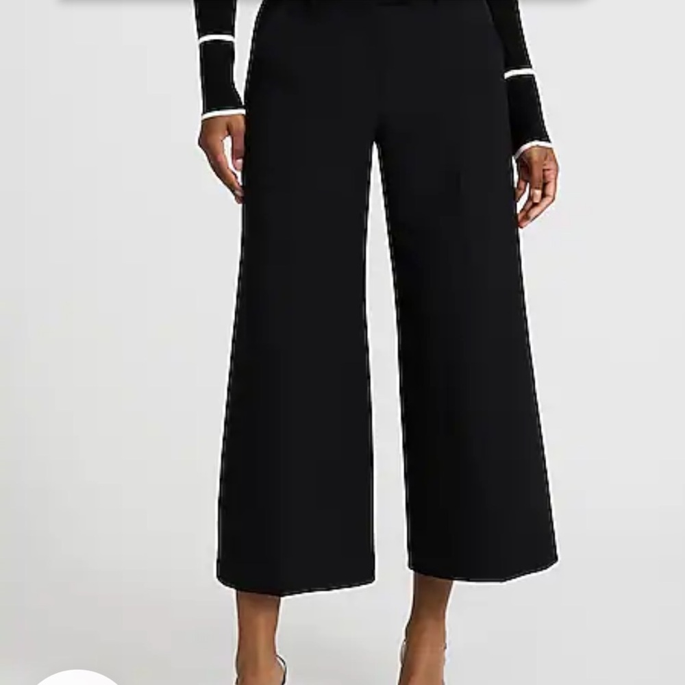 Pearl by Lela Rose Quilted Wide Leg Pants High Waist Size 6